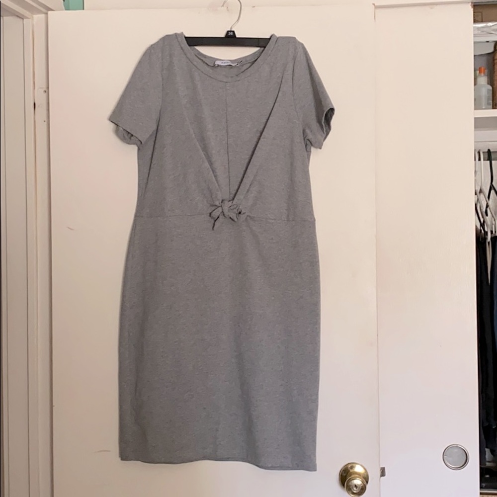 Grey knee length dress